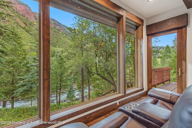 606 Dorais Way, Redstone, CO 81623 - sunroom with a view of trees and a mountain view