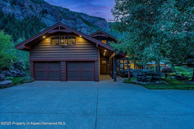 606 Dorais Way, Redstone, CO 81623 - rustic home featuring concrete driveway and a mountain view