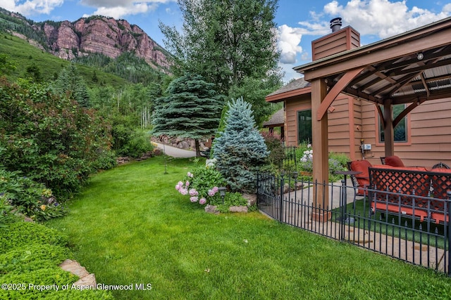 606 Dorais Way, Redstone, CO 81623 - view of grassy yard featuring a gazebo and a mountain view