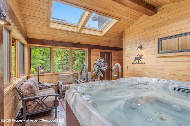 606 Dorais Way, Redstone, CO 81623 - sunroom with a skylight and a jacuzzi