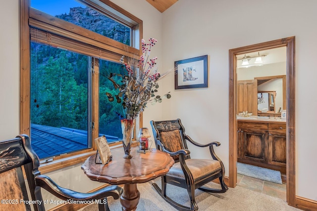606 Dorais Way, Redstone, CO 81623 - sitting room featuring baseboards