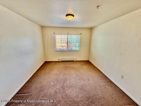 612 River View Dr Unit 804, New Castle, CO 81647 - carpeted spare room with baseboard heating and fire sprinkler in ceiling