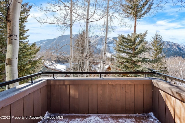 exterior space with a mountain view