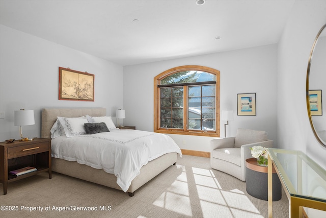 view of carpeted bedroom