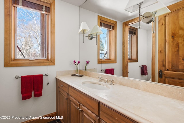 bathroom featuring vanity