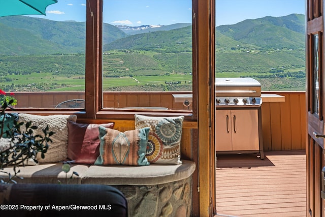 1789 Medicine Bow Rd, Aspen, CO 81611 - sunroom featuring a mountain view