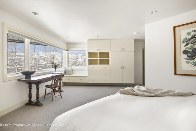 172 Deer Ridge Ln, Snowmass Village, CO 81615 - bedroom with light colored carpet, baseboards, and recessed lighting