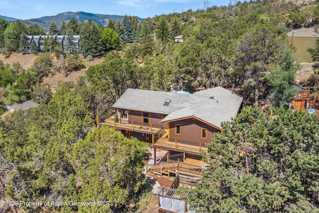 679 Pinon Dr, Basalt, CO 81621 - aerial view of property and surrounding area with a forest and mountains