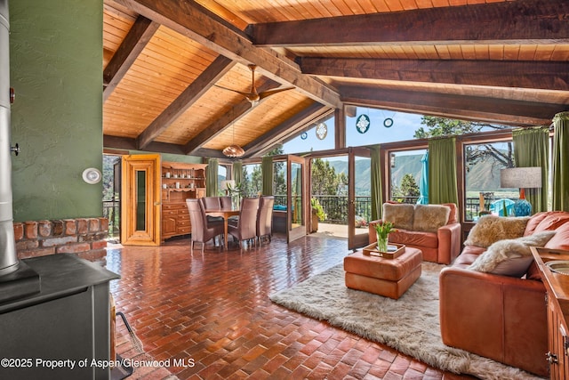 679 Pinon Dr, Basalt, CO 81621 - living area featuring wooden ceiling