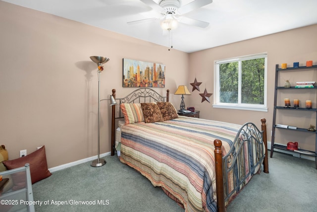 905 Meadow Run, Glenwood Springs, CO 81601 - bedroom featuring carpet floors and a ceiling fan