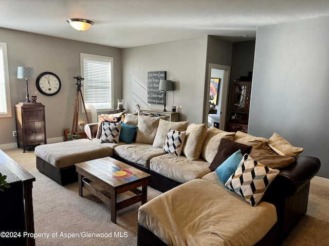 view of carpeted living room