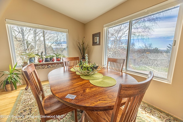 1001 Alta Ct, Craig, CO 81625 - dining room with lofted ceiling and light wood-style floors