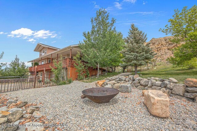 289 Lewis Ln, Craig, CO 81625 - view of patio / terrace featuring a fire pit