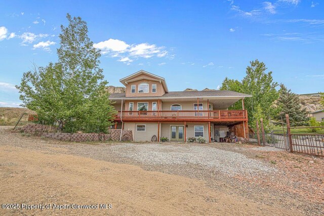 289 Lewis Ln, Craig, CO 81625 - view of front of property with french doors and a deck