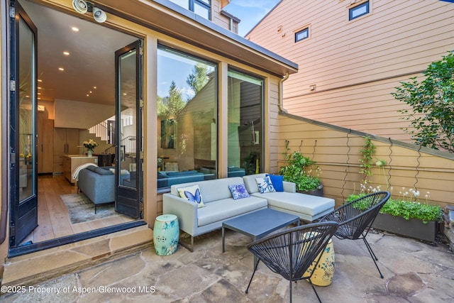 155 Lone Pine Rd Unit 2, Aspen, CO 81611 - view of patio / terrace with outdoor lounge area