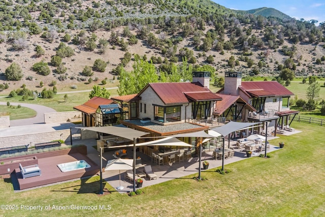295 Aspen Valley Ranch Rd, Woody Creek, CO 81656 - view from above of property with a mountainous background
