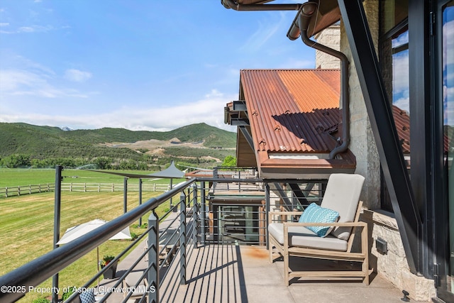 295 Aspen Valley Ranch Rd, Woody Creek, CO 81656 - balcony with a mountain view and a view of countryside