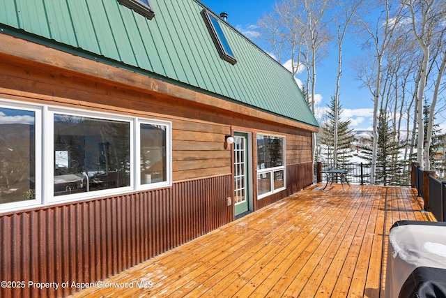 view of wooden terrace