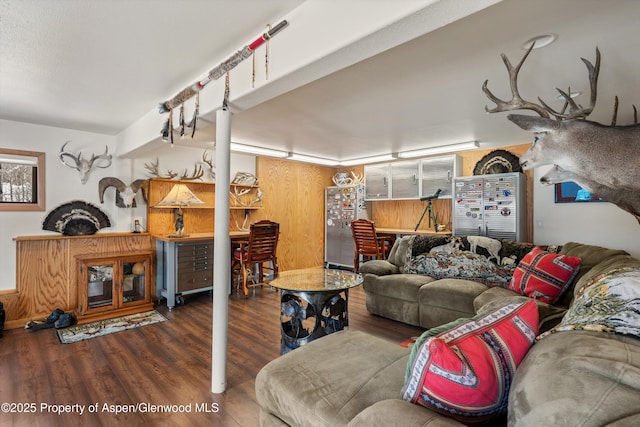 living room featuring wood finished floors