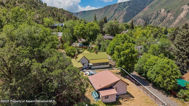 1010 Minter Ave, Glenwood Springs, CO 81601 - view from above of property featuring mountains and property parcel outlined