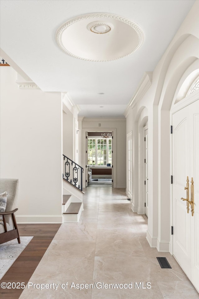 2959 County Road 103, Carbondale, CO 81623 - entryway featuring stairway and ornamental molding