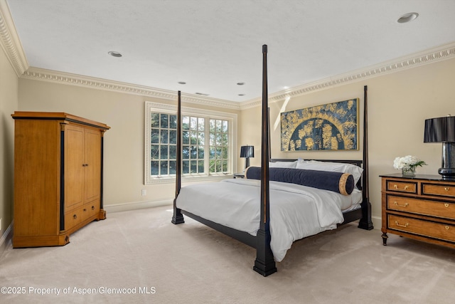 2959 County Road 103, Carbondale, CO 81623 - bedroom featuring ornamental molding and light colored carpet