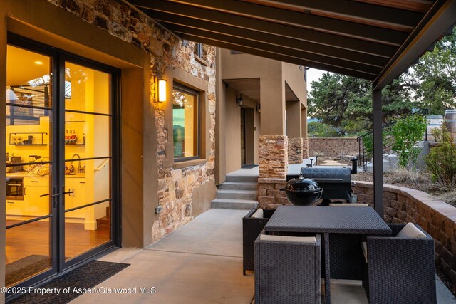 1108 County Road 110, Glenwood Springs, CO 81601 - view of patio featuring outdoor dining space and french doors
