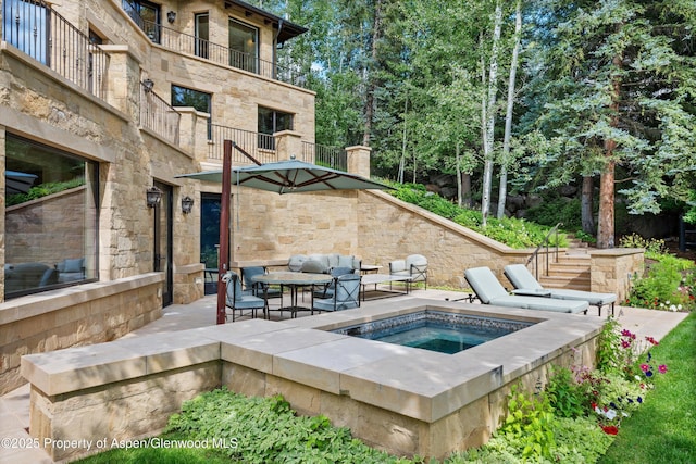 64 Pitkin Way, Aspen, CO 81611 - view of pool featuring a patio area and an in ground hot tub