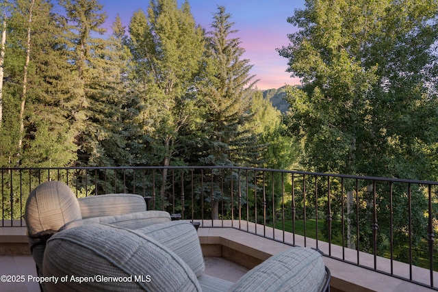 64 Pitkin Way, Aspen, CO 81611 - view of balcony at dusk