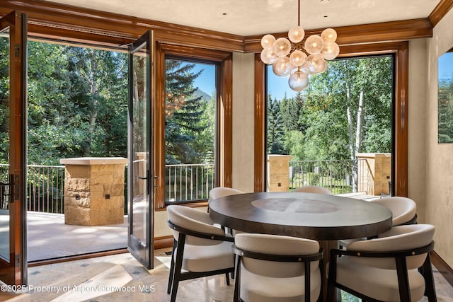 64 Pitkin Way, Aspen, CO 81611 - dining space featuring a chandelier