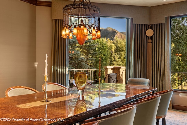 64 Pitkin Way, Aspen, CO 81611 - dining room with an inviting chandelier