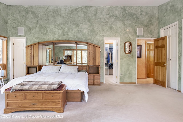 172 Sunny Acres Rd, Glenwood Springs, CO 81601 - bedroom featuring a walk in closet, carpet flooring, a closet, and arched walkways
