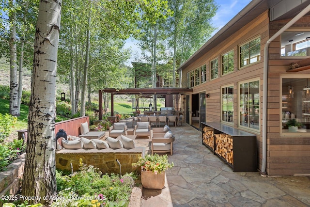 1000 Lazy O Rd, Snowmass, CO 81654 - view of patio / terrace with an outdoor hangout area
