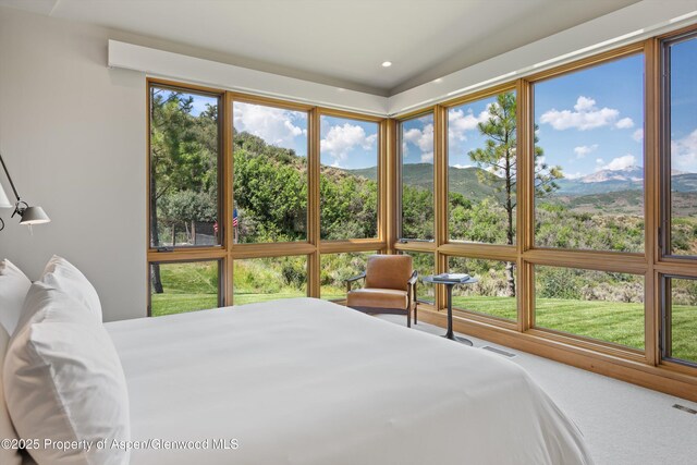 1000 Lazy O Rd, Snowmass, CO 81654 - bedroom featuring a mountain view and visible vents