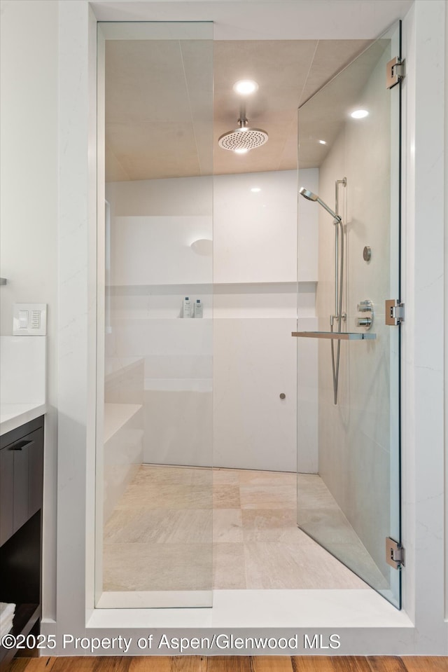 1000 Lazy O Rd, Snowmass, CO 81654 - full bath featuring a walk in shower and vanity