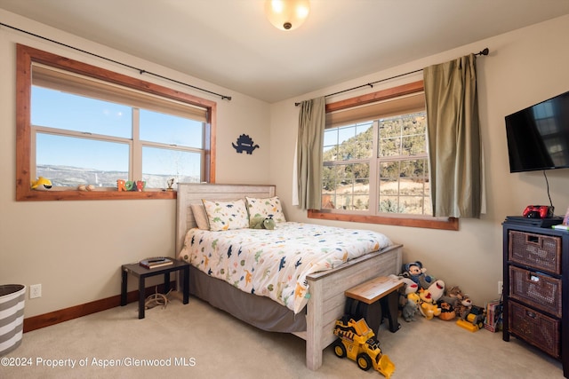 view of carpeted bedroom