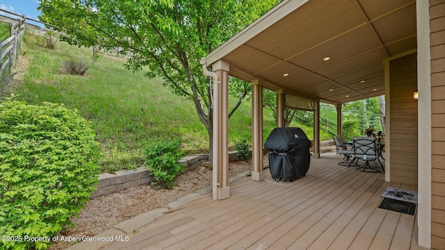 150 Castle Ct, New Castle, CO 81647 - wooden deck with grilling area