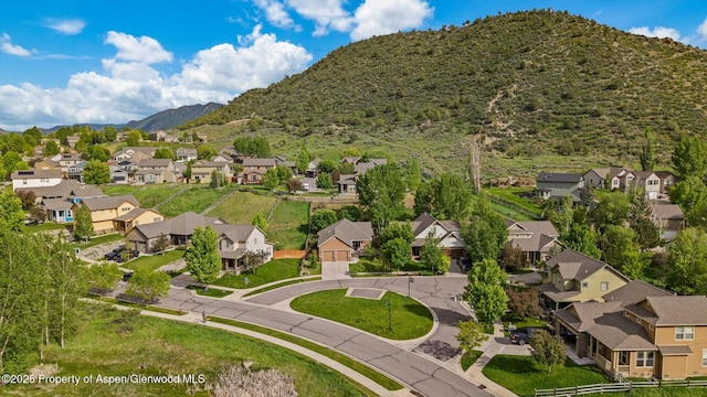 150 Castle Ct, New Castle, CO 81647 - aerial view of residential area featuring mountains