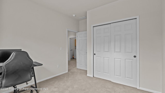150 Castle Ct, New Castle, CO 81647 - office area featuring carpet floors and baseboards