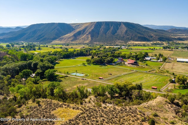 property view of mountains with a rural view