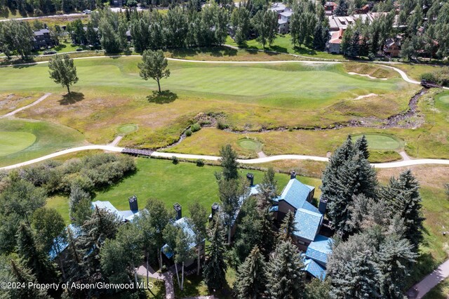 aerial view with view of golf course