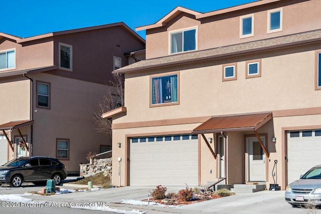 view of property with a garage