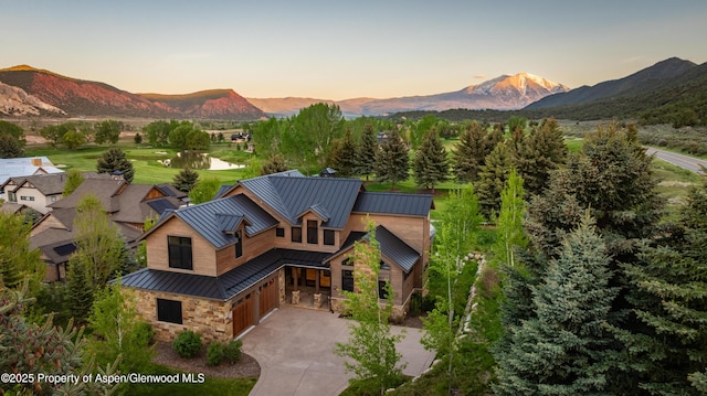 649 Saddleback Rd, Carbondale, CO 81623 - aerial view at dusk of a mountain view