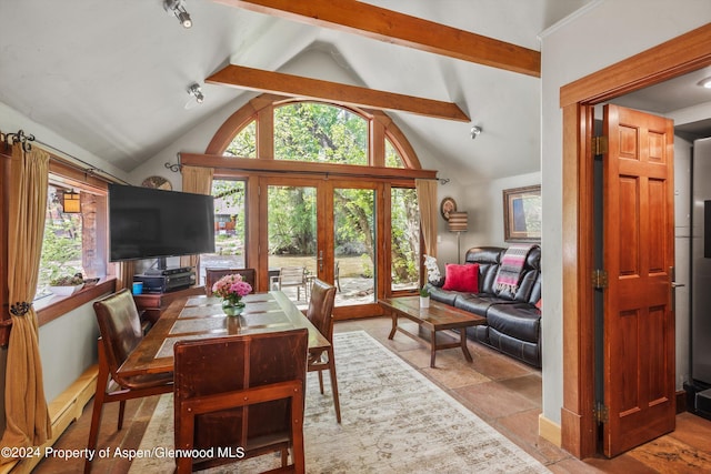 dining area with plenty of natural light