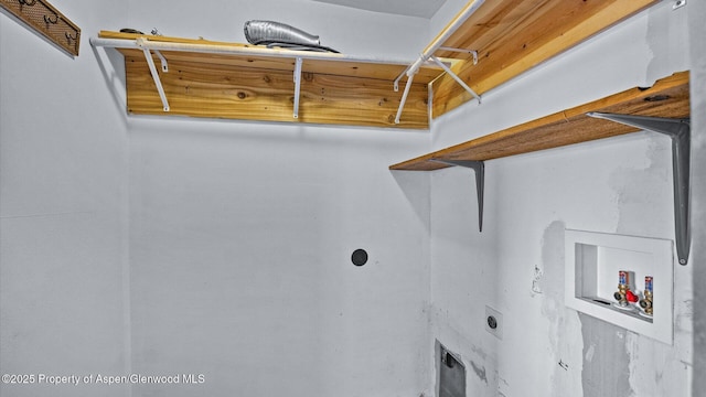 washroom with laundry area, hookup for a washing machine, and hookup for an electric dryer