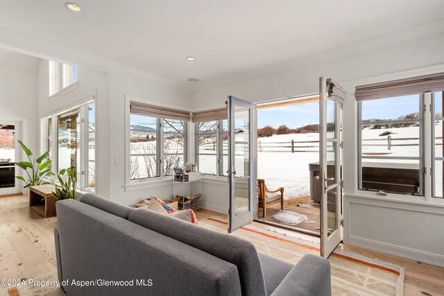 view of sunroom / solarium