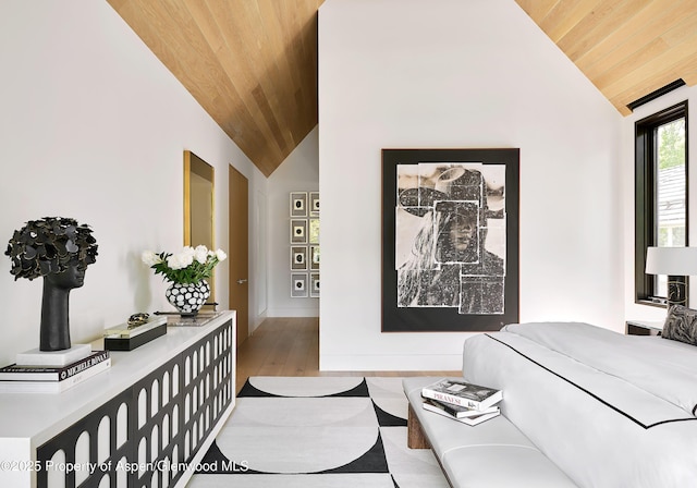 810 W Smuggler St, Aspen, CO 81611 - office with wood ceiling, vaulted ceiling, and wood finished floors