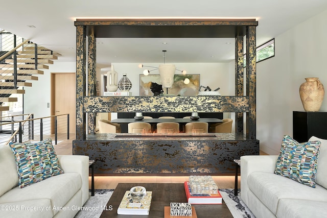 810 W Smuggler St, Aspen, CO 81611 - living area featuring wood finished floors