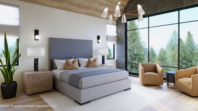 bedroom featuring wood finished floors