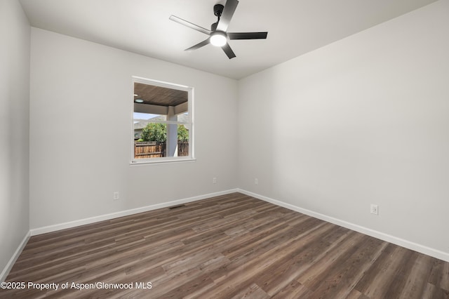 964 E 17th St, Rifle, CO 81650 - empty room with baseboards, wood finished floors, and ceiling fan